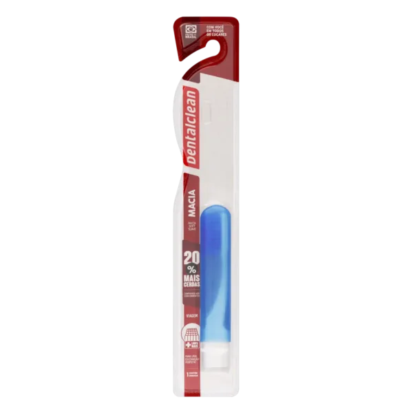 ESCOVA DE DENTE DENTALCLEAN POP VIAGEM MACIA