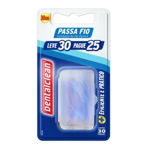 PASSA FIO DENTALCLEAN LEVE 30 PAGUE 25