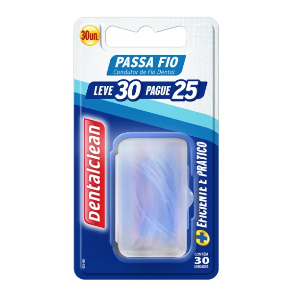 PASSA FIO DENTALCLEAN LEVE 30 PAGUE 25