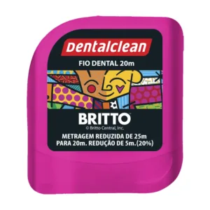 Kit premium Romero Britto Dentalclean com escova fio dental e gel Sensitive em estojo