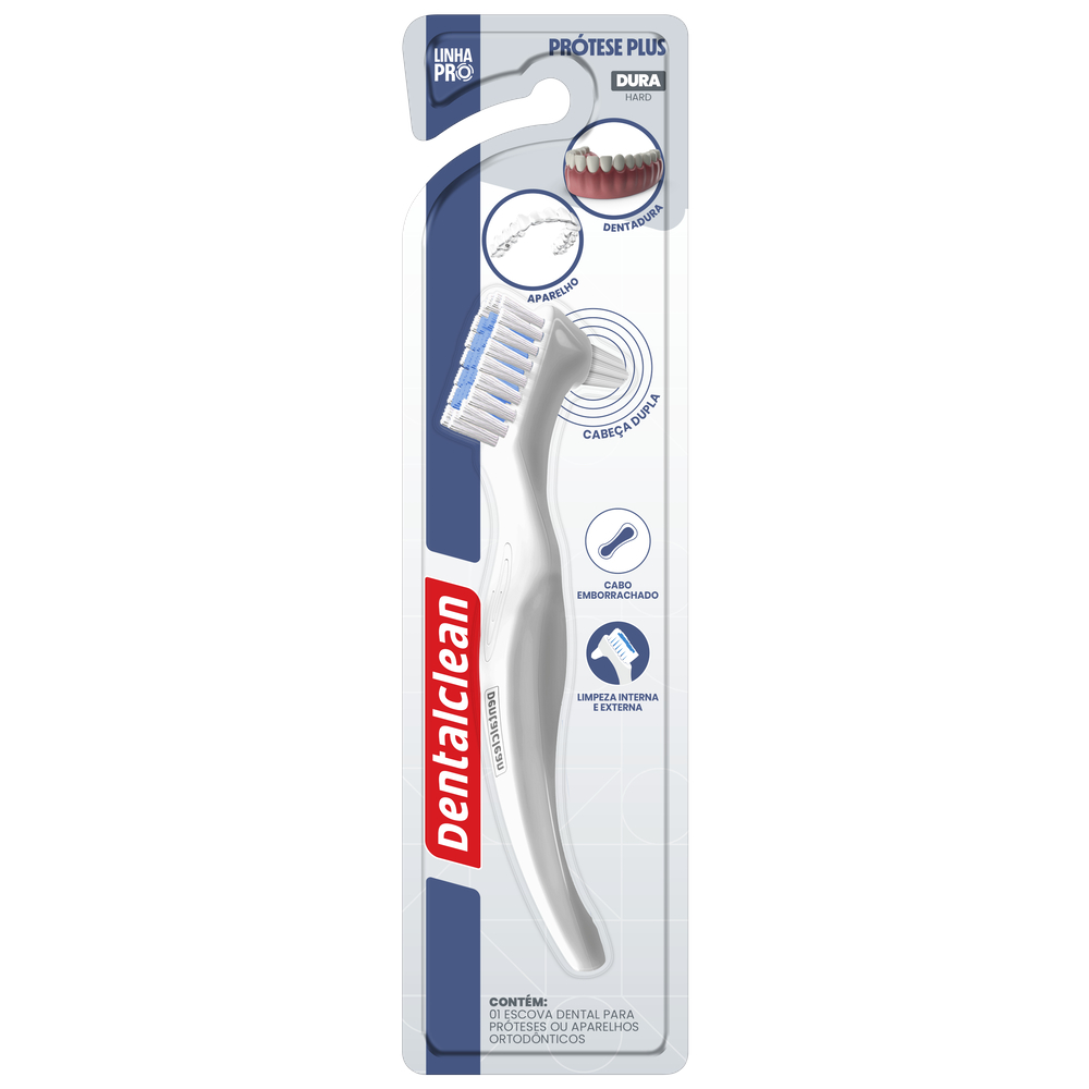 Loja Oficial Dentalclean - ESCOVA DE DENTE DENTALCLEAN PRÓTESE PLUS DURA