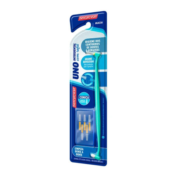 ESCOVA DENTALCLEAN UNO INTERDENTAL COM REFIL CÔNICO - Imagem 4