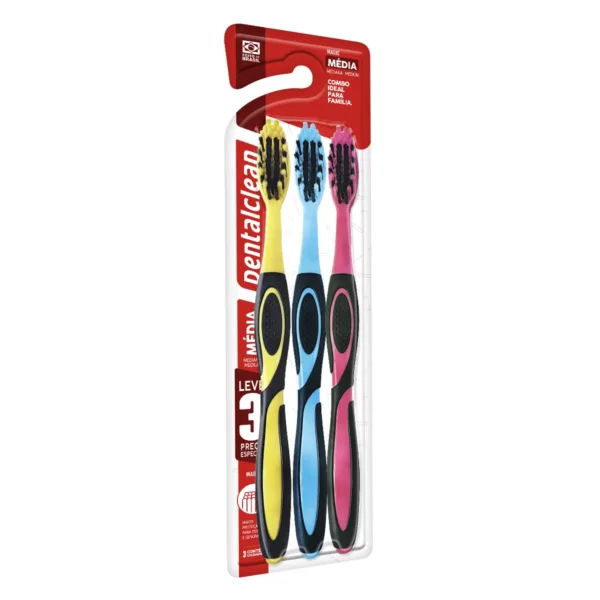 ESCOVA DE DENTE DENTALCLEAN MAGIC LEVE 3 PREÇO ESPECIAL MÉDIA - Imagem 3