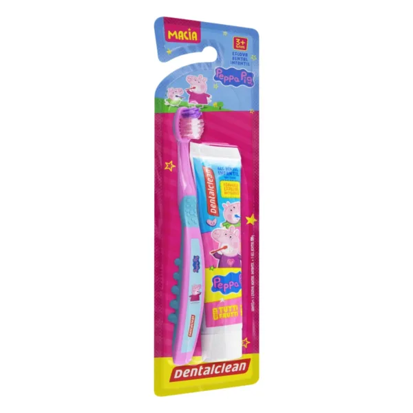 GEL COM FLÚOR + ESCOVA  MACIA DENTALCLEAN PEPPA - Imagem 5