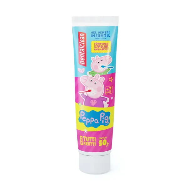 GEL COM FLÚOR + ESCOVA  MACIA DENTALCLEAN PEPPA - Imagem 2