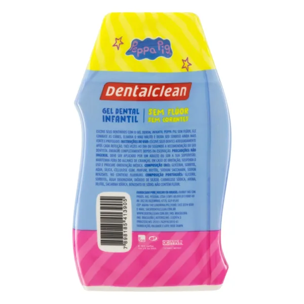 GEL SEM FLÚOR DENTALCLEAN PEPPA PIG 100G - Imagem 4