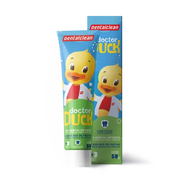 GEL COM FLÚOR DENTALCLEAN DR. DUCK INFANTIL 50G - Imagem 3