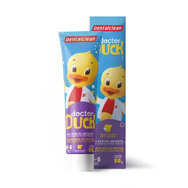GEL SEM FLÚOR DENTALCLEAN DR. DUCK INFANTIL 50G - Imagem 3