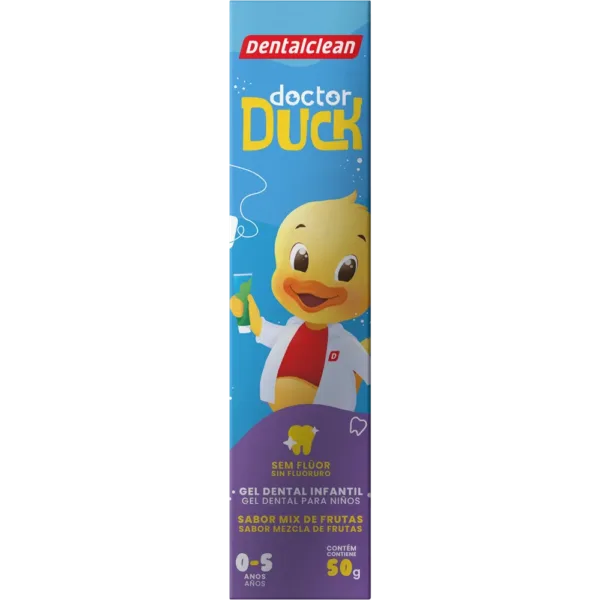GEL SEM FLÚOR DENTALCLEAN DR. DUCK INFANTIL 50G - Imagem 2
