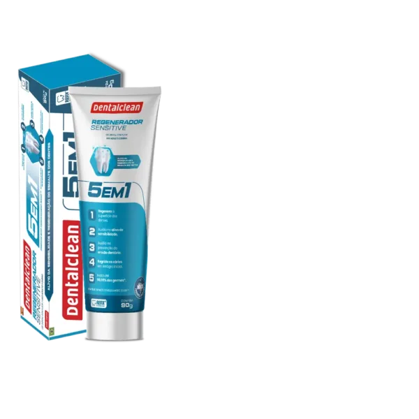 GEL COM FLÚOR DENTALCLEAN REGENERADOR SENSITIVE 5 EM 1 - 90G - Imagem 3