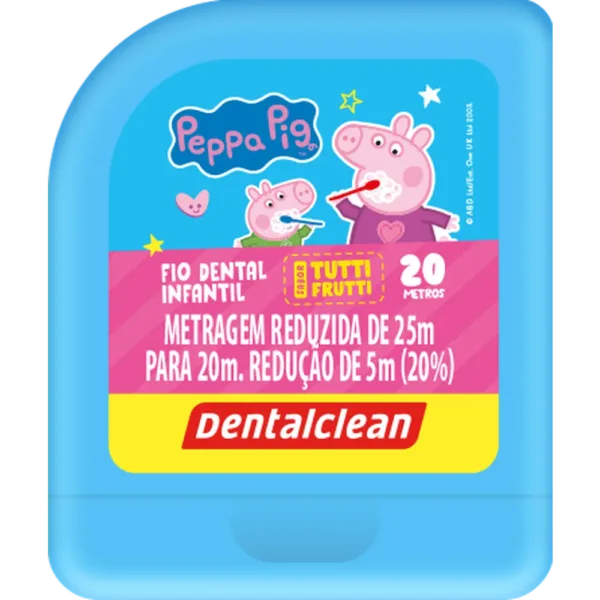 FIO DENTAL DENTALCLEAN PEPPA 20M INFANTIL - Imagem 3
