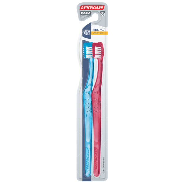 ESCOVA DE DENTE DENTALCLEAN IDEAL PRO LEVE 2 PREÇO ESPECIAL MACIA - Imagem 2
