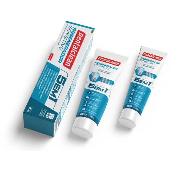 GEL COM FLÚOR DENTALCLEAN REGENERADOR SENSITIVE 5 EM 1 - 90G - Imagem 4