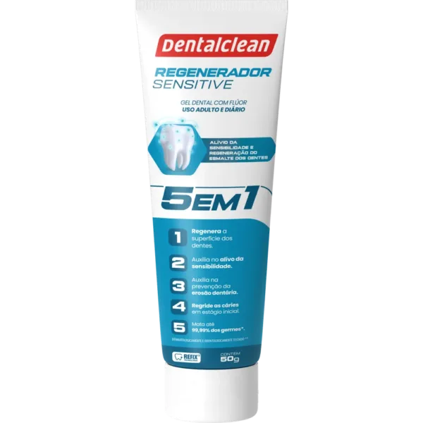 GEL COM FLÚOR DENTALCLEAN REGENERADOR SENSITIVE 5 EM 1 - 90G