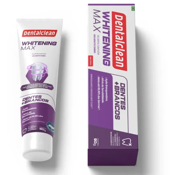 GEL COM FLÚOR DENTALCLEAN WHITENING 90G - Imagem 4