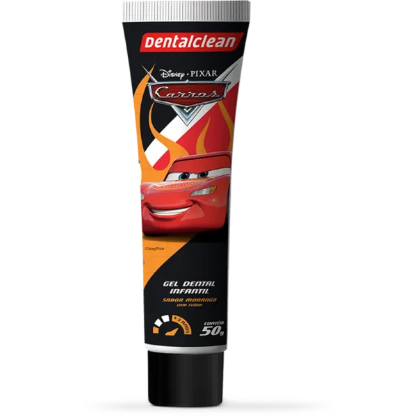 GEL COM FLÚOR DENTALCLEAN CARROS INFANTIL 50G - Imagem 2