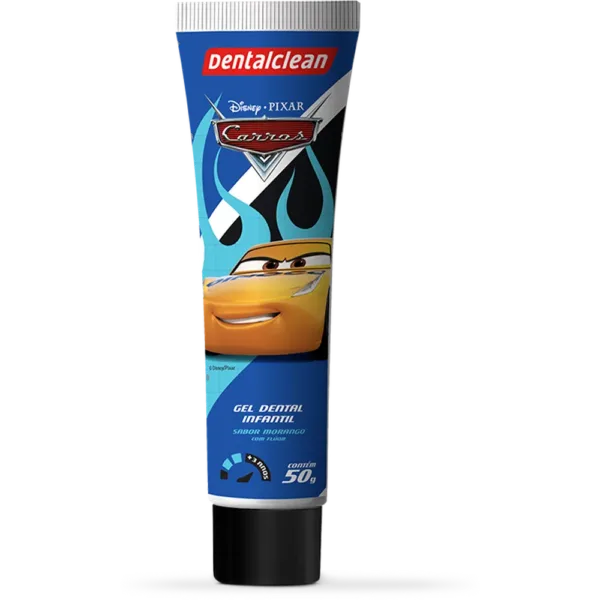 GEL COM FLÚOR DENTALCLEAN CARROS INFANTIL 50G - Imagem 4