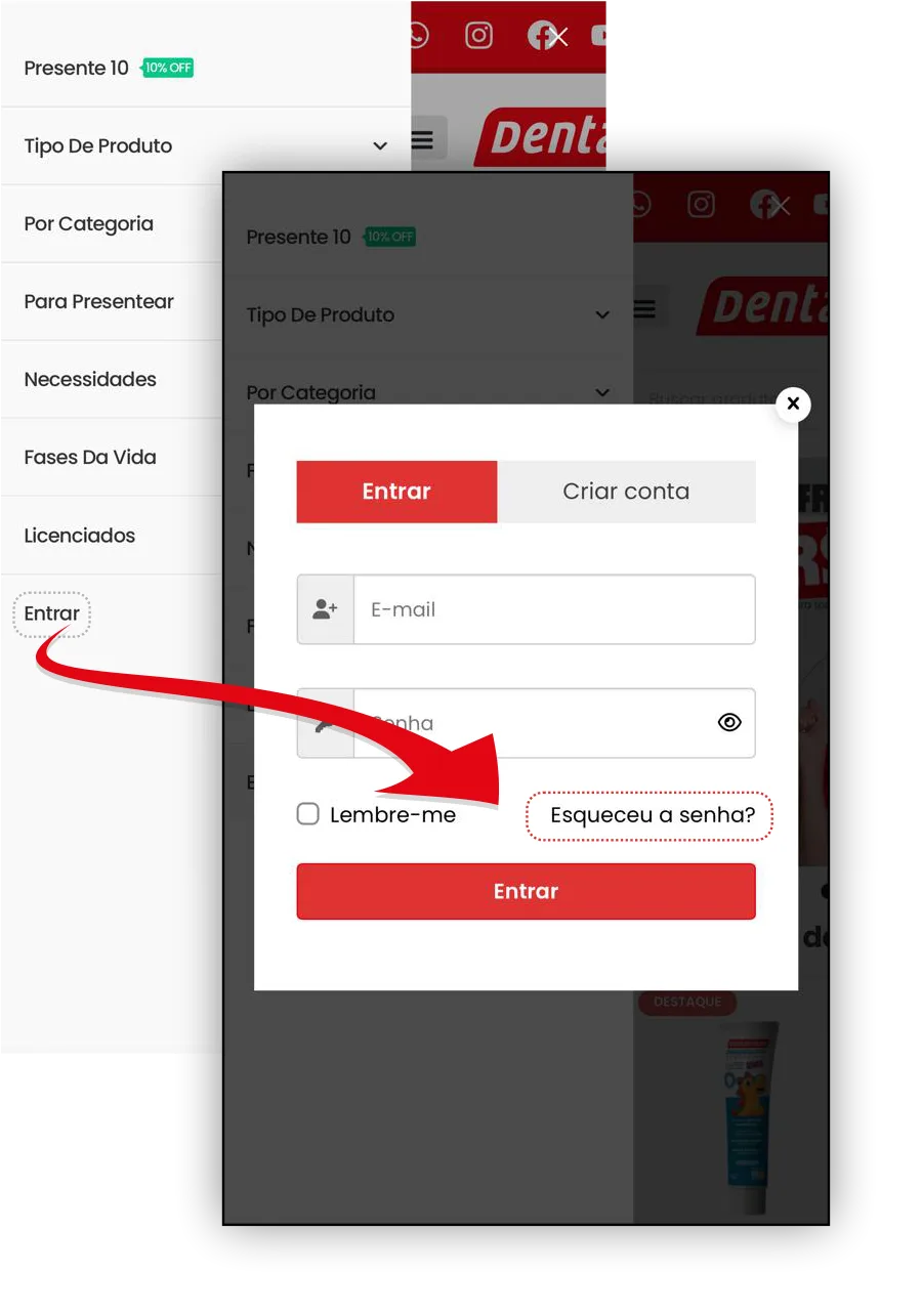 Redefinir senha tutorial