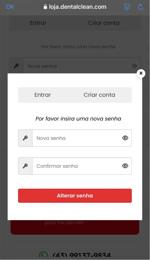 Redefinir senha tutorial