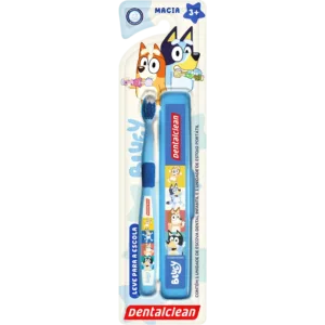 ESCOVA DE DENTE DENTALCLEAN BLUEY ESCOLAR INFANTIL MACIA - Azul