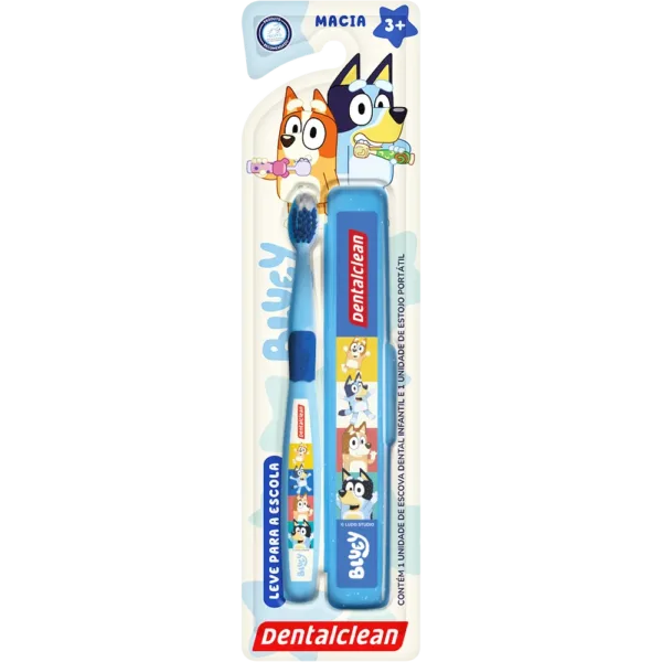 ESCOVA DE DENTE DENTALCLEAN BLUEY ESCOLAR INFANTIL MACIA