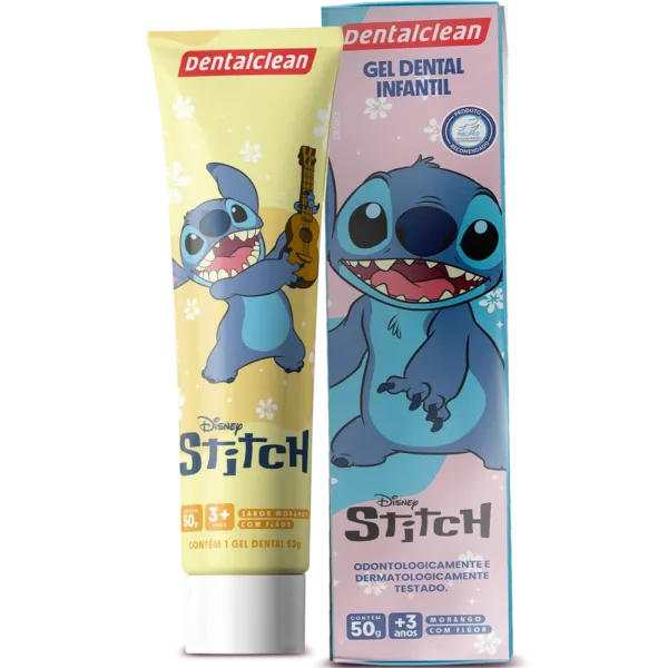 GEL COM FLÚOR DENTALCLEAN STITCH INFANTIL 50G - Imagem 2