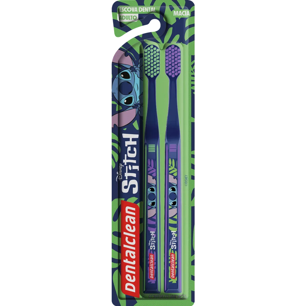 ESCOVA DE DENTE DENTALCLEAN STITCH ADULTO LEVE 2 PREÇO ESPECIAL MACIA - Imagem 2