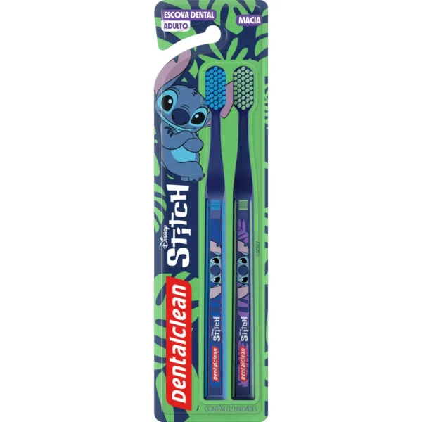 ESCOVA DE DENTE DENTALCLEAN ADULTO STITCH LEVE 2 PREÇO ESPECIAL MACIA - Imagem 4