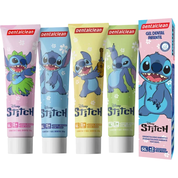 GEL COM FLÚOR DENTALCLEAN STITCH INFANTIL 50G