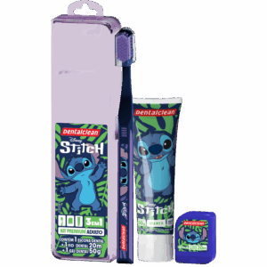 KIT PREMIUM DENTALCLEAN STITCH ADULTO - Roxo