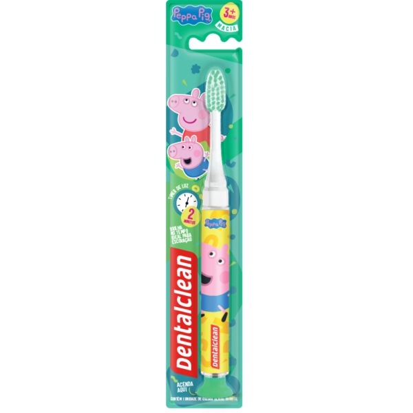 ESCOVA DE DENTE DENTALCLEAN PEPPA PIG TIMER LIGHT MACIA - Imagem 2