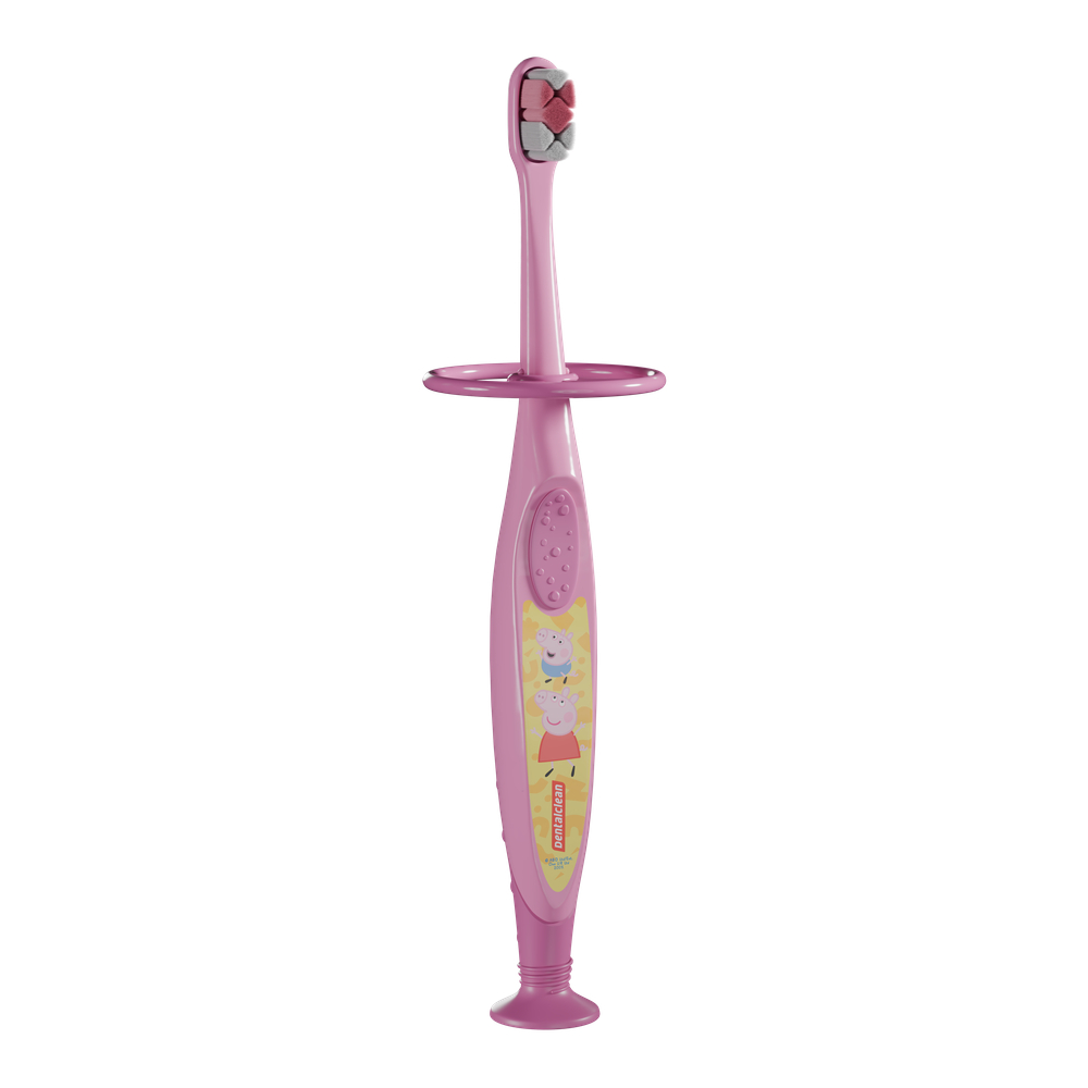 Loja Oficial Dentalclean - ESCOVA DE DENTE DENTALCLEAN PEPPA PIG BABY STOPPER EXTRA MACIA - Imagem 3