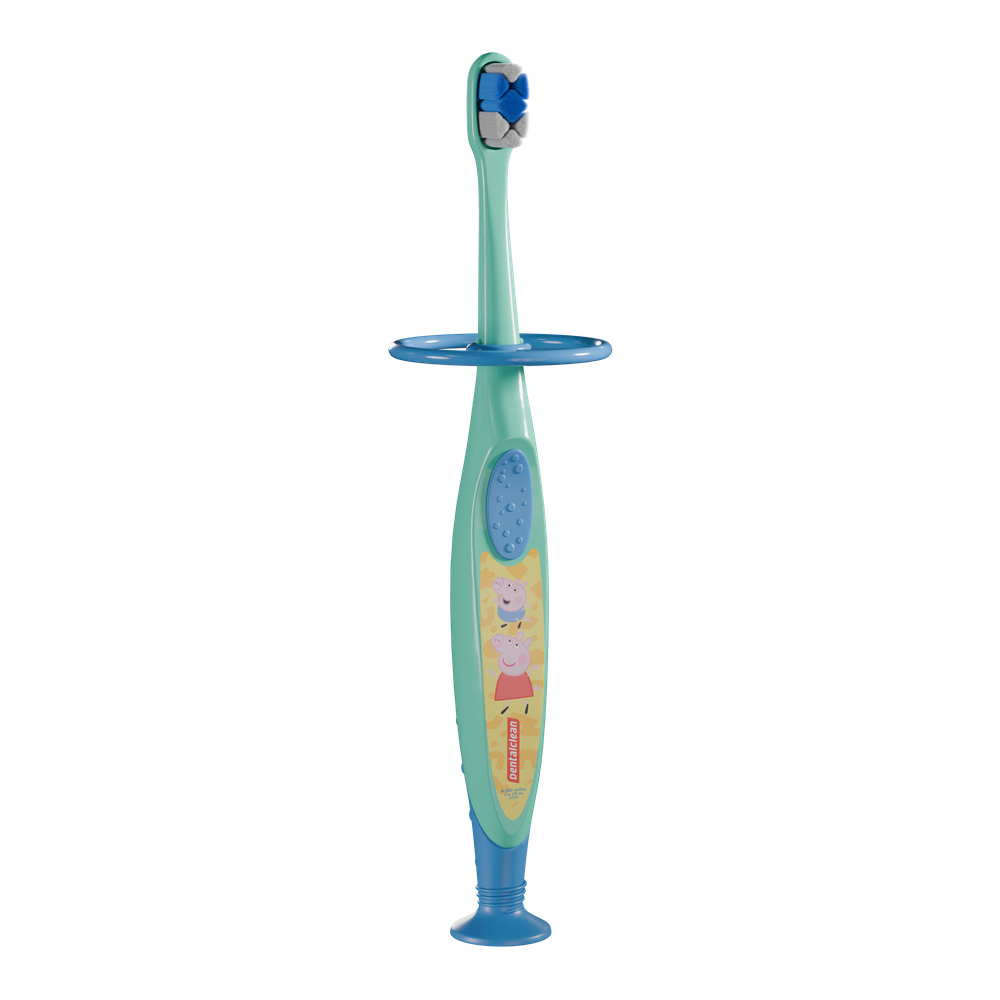 Loja Oficial Dentalclean - ESCOVA DE DENTE DENTALCLEAN PEPPA PIG BABY STOPPER EXTRA MACIA - Imagem 4