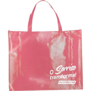 Bolsa sacola em verniz Dentalclean brinde oficial com logo da marca
